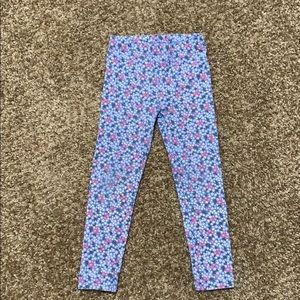 Girls leggings blue flower print Carters size 4t